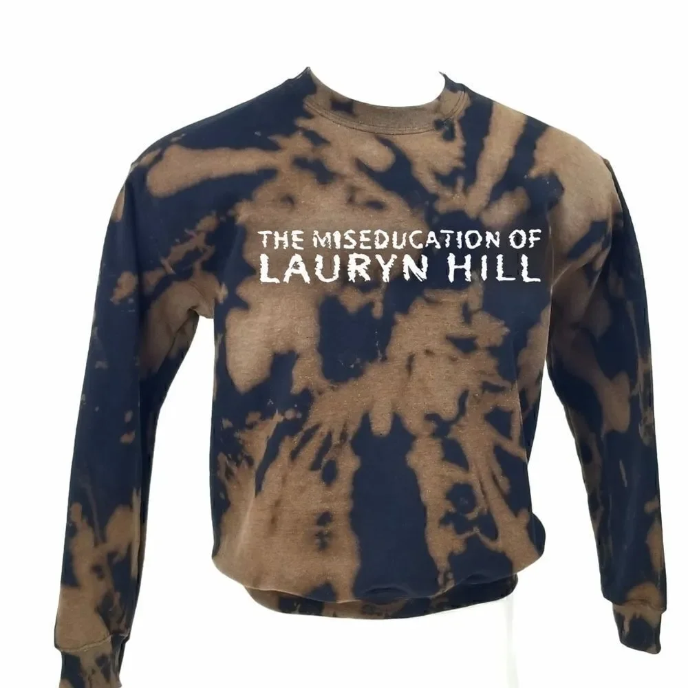 THE MISEDUCATION OF LAURYN HILL Acid Wash Pullover Crewneck Sweatshirt Rap, Rock - Picture 2 of 5